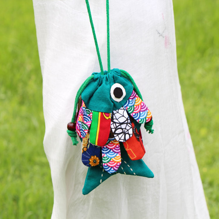 Vintage Fish-Shaped Fabric Bag Ethnic Single-Shoulder Crossbody Purse –  Zybras Gift